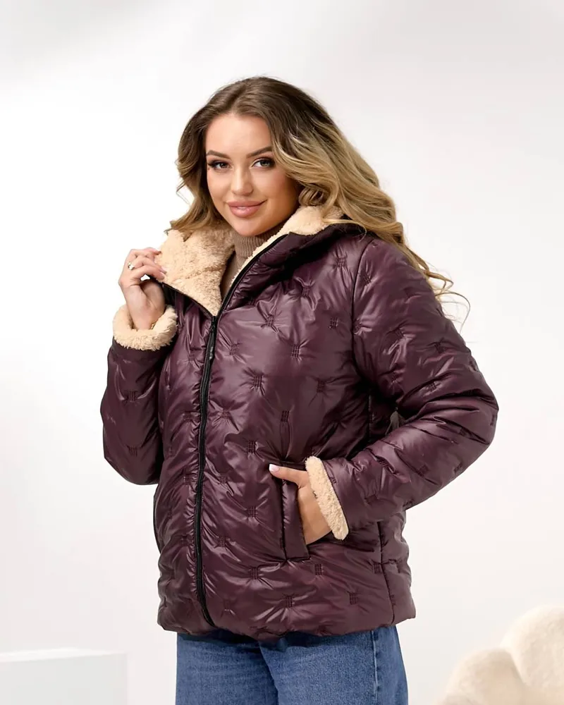 Куртка с мехом УК-4431-3 Фабрика Моды