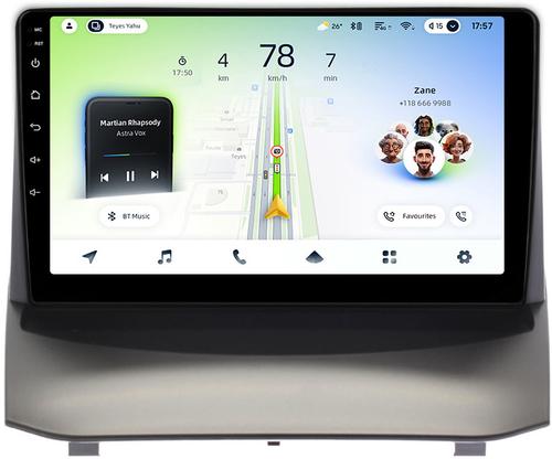Магнитола для Ford Fiesta MK6 2012-2018 (голубой БК, рамка тип 1) - Teyes CC4L-DTS монитор 9" IPS, Android 14, Быстрая, Snapdragon 662, CarPlay, 4G SIM-слот