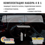 Changan CS35 PLUS (2021) - комплект защитных матовых пленок 4 в 1. Пленка защитная ControlTek HYBRID со слоем TOP COAT. Толщина: 6 mil. (175 мкм.)