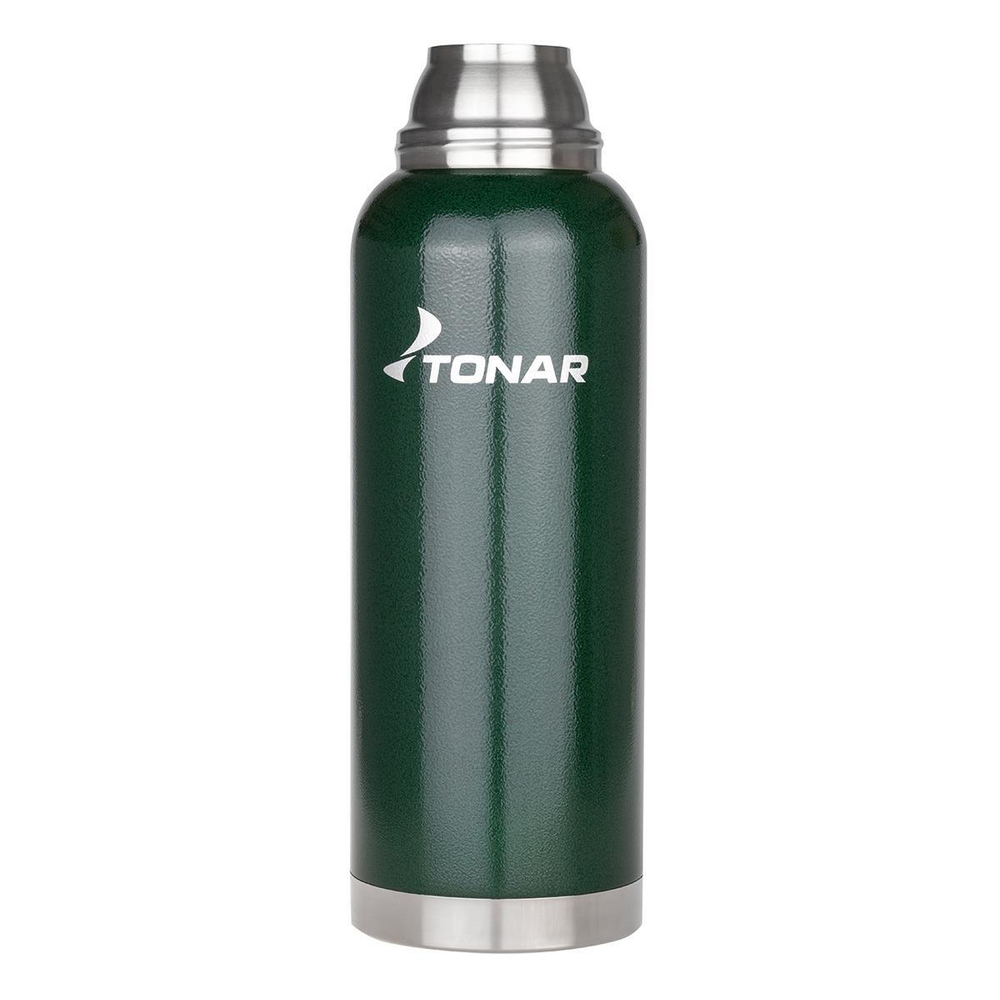 Термос Тонар 1200ML (HS.TM-058-G) с ситечком, 2 крышки-кружки (Зеленый)