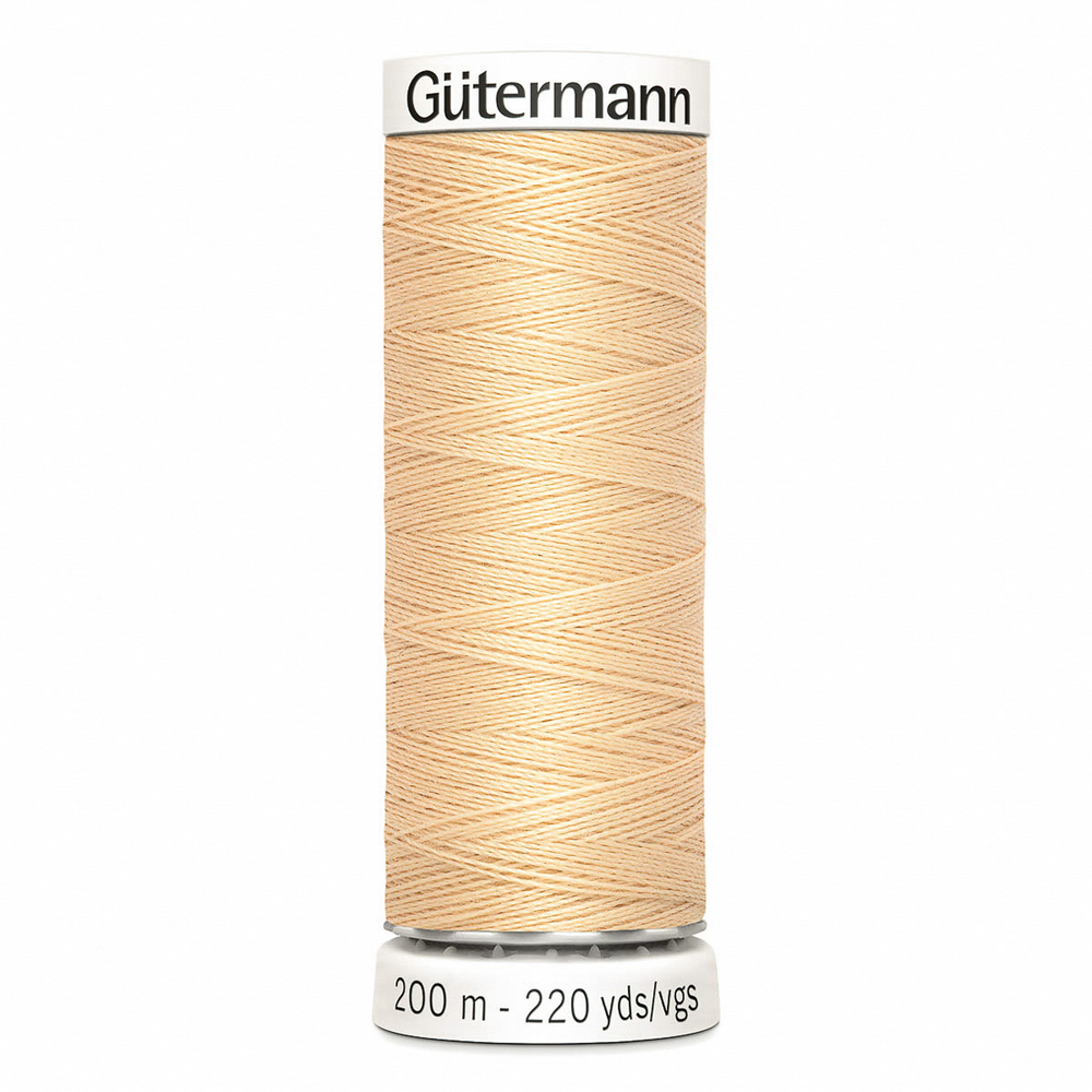 01 Нить Sew-All 100/200 м для всех материалов, 100% полиэстер Gutermann 748277 (006 кремово-бежевый)