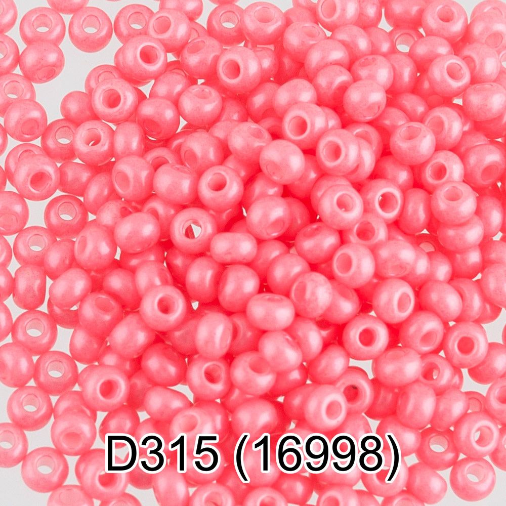 Бисер Gamma 10/0 (2.3 мм), 50 г, D315 розовый, 16998, круглый 4