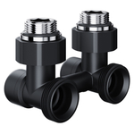 Узел нижнего подключения Royal Thermo Design угловой 1/2quot;х3/4quot; EK (черный)