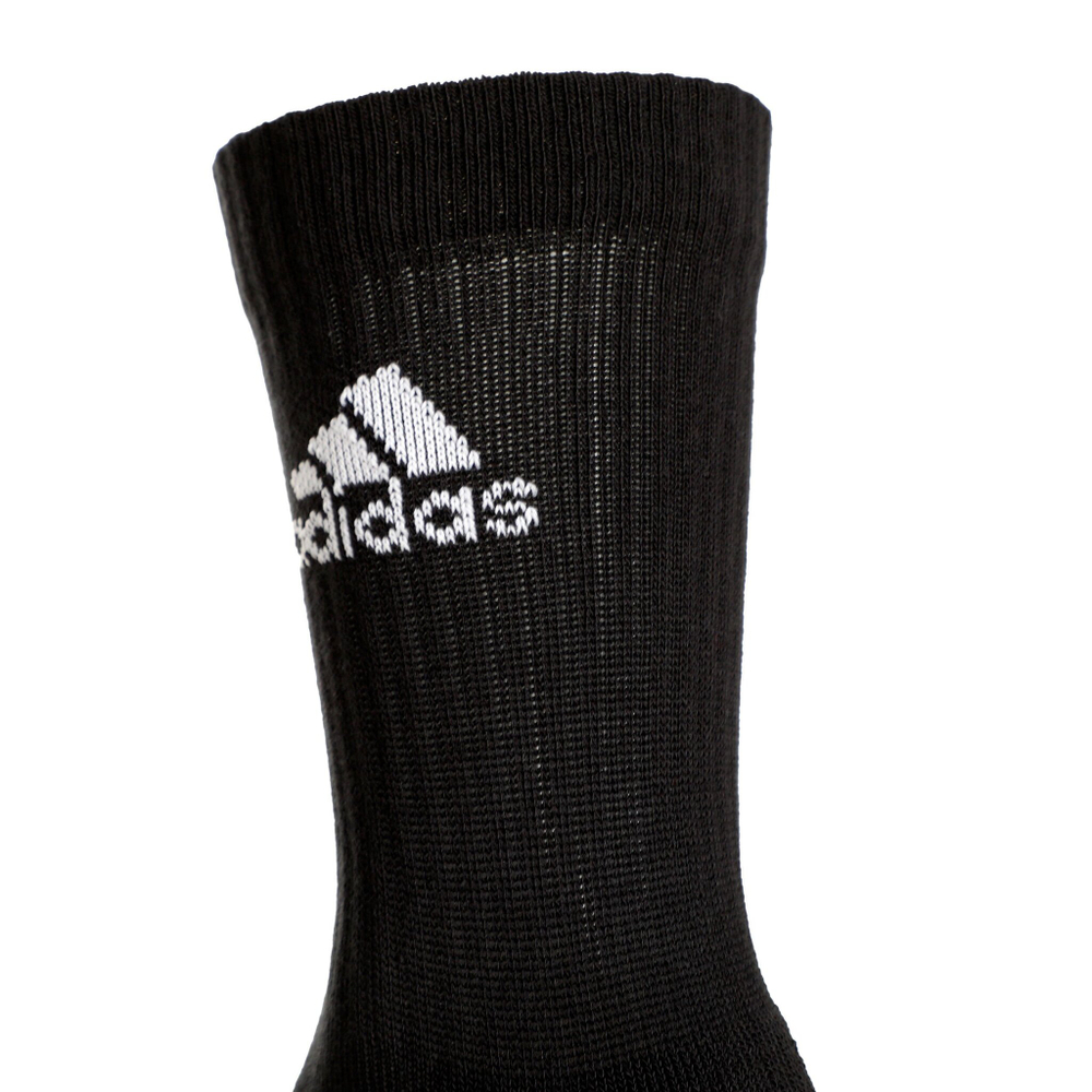 adidas Essentials Cush Crew Sports Socks 3 Pack - Black, White