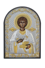 Пантелеймон, икона арочная, пластик 96х138