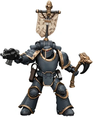 Фигурка JOYTOY Space Wolves Grey Slayer Pack Grey Slayer With Legion Vexilla