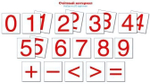 Набор карточек "Цифры и математические знаки", 20 штук, 50*55мм (Сфера)