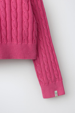 ZARA - FRUIT OF THE LOOM™ ТРИКОТАЖНЫЙ СВИТЕР, ЦВЕТ ФУКСИИ