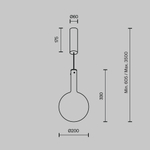Подвесной светильник Туманность / Nebula 3000К 4Вт, MOD182PL-L4B3K. TM Maytoni