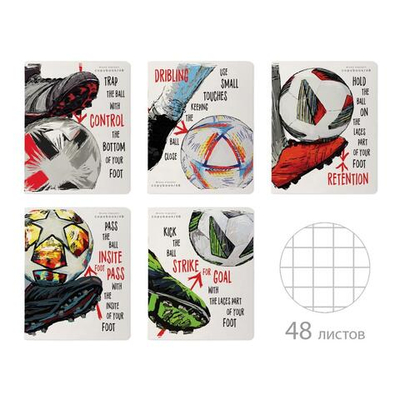 Тетрадь 48л. "Football.Black and white" (Альт)