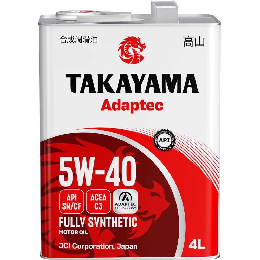 Масло моторное Takayama Adaptec 5W-40 C3 SN/CF 4л (металл) Takayama 6056058