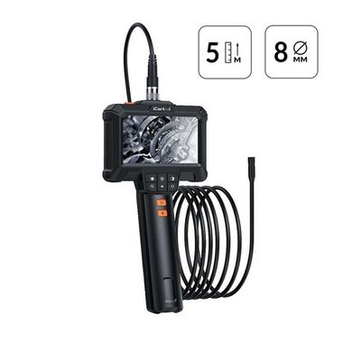 Эндоскоп промышленный, экран 4.3", 2Мп, 5м, 8.5мм зонд iCartool IC-VC85