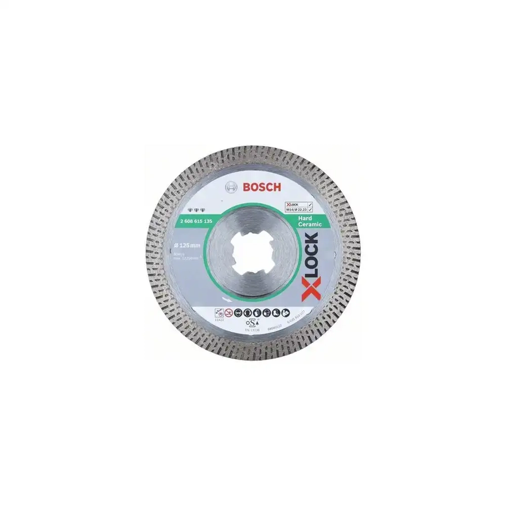 Алмазный отрезной диск Best for HardCeramic X-LOCK 125x22,23x1,4x10 BOSCH 2608615135