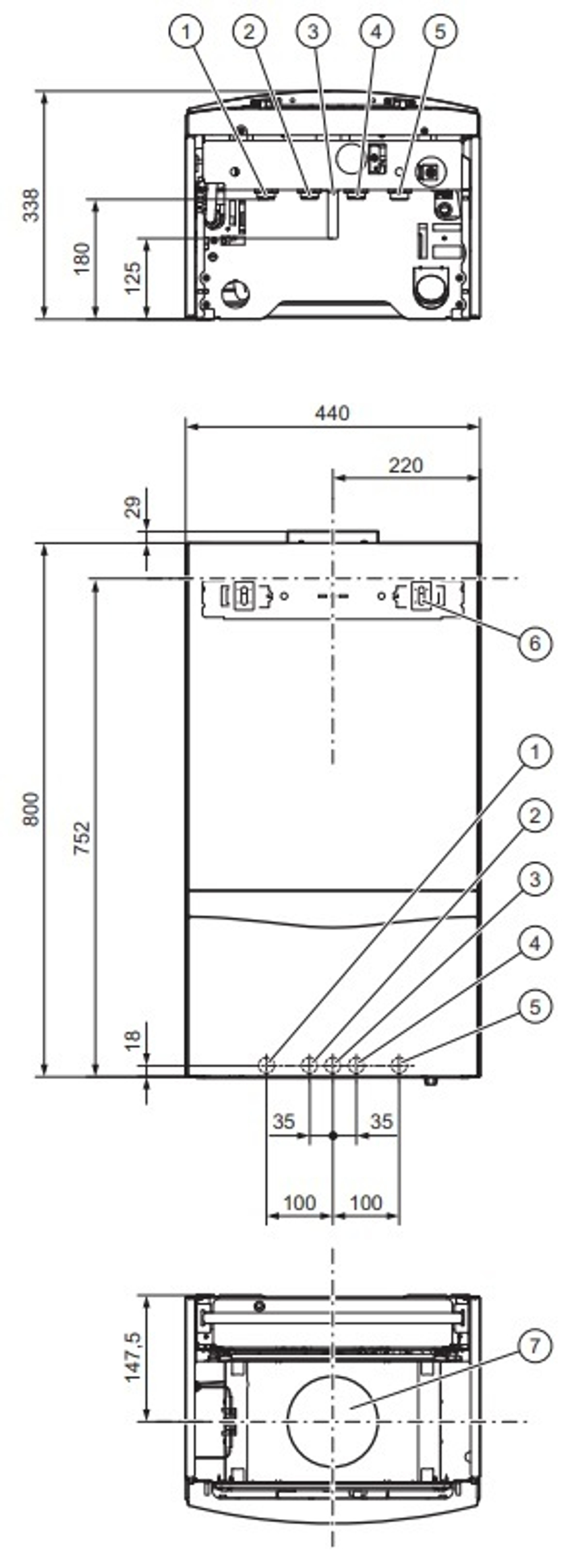 Котел газовый настенный Vaillant atmoTEC plus VU 200/5-5 (H-RU), одноконтурный, атмосферный 20 кВт