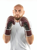 Перчатки боксерские LEADERS LS Long Velcro  RD/BK/SIL