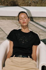 ХЛОПКОВАЯ ФУТБОЛКА С ВЫШИВКОЙ — ZARA