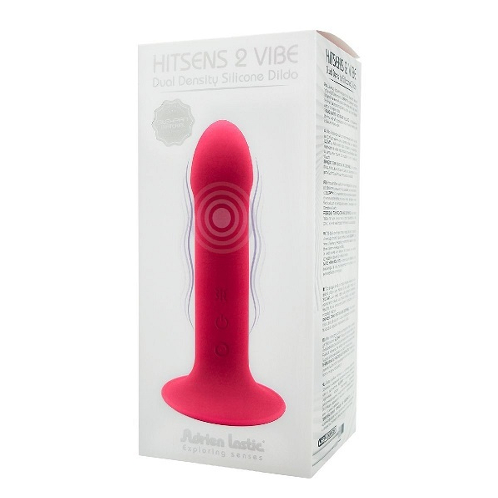 Ярко-розовый вибратор 17,2см Adrien Lastic Hitsens 2