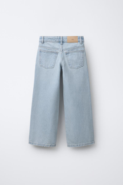 ZARA ДЖИНСЫ WIDE LEG, ГОЛУБОЙ