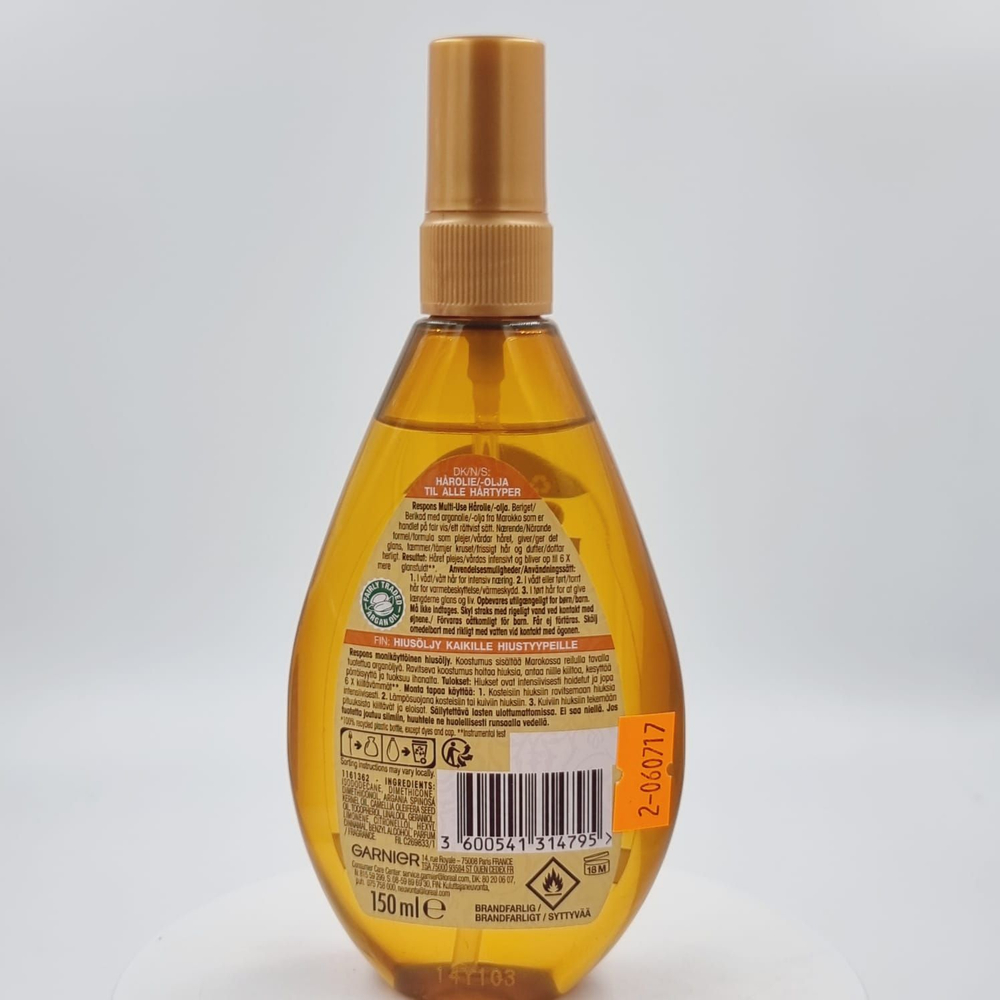 Garnier Respons Масло для волос Marvelous Oils масло арганы и камелии, 150 мл (из Финляндии)