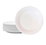 Тарелка бумажная d=230 мм Snack Plate, белая мелованная