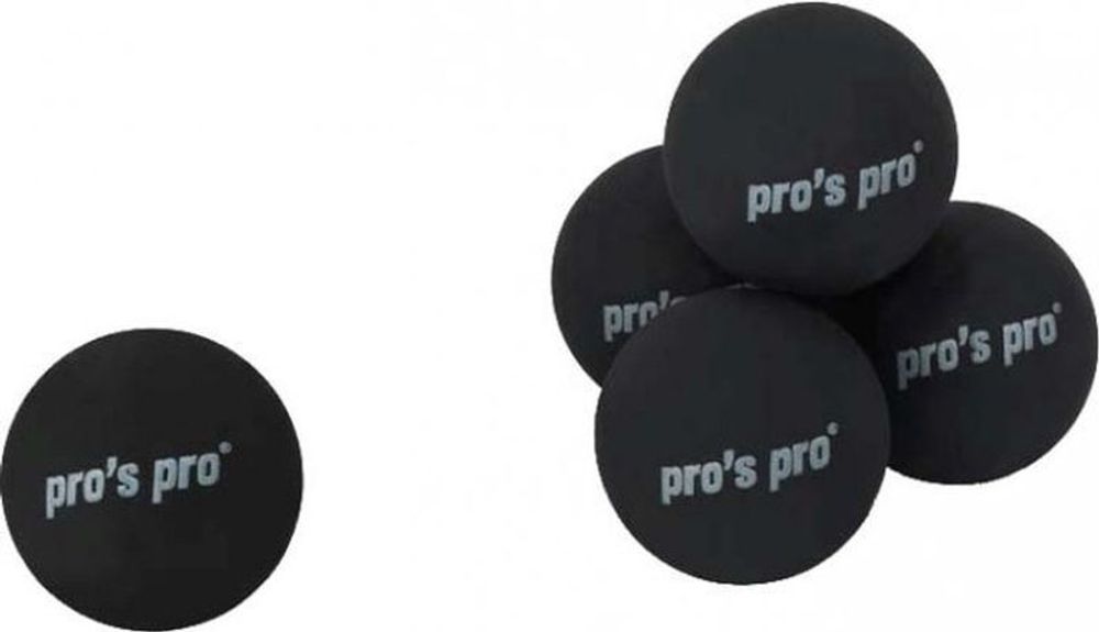 Мячи для сквоша Pro's Pro Squashbälle 1 gelber Punkt 1P