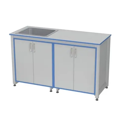 Стол-мойка лабораторный (раковина из нержавеющей стали) ПР.МЛН.150.60.90