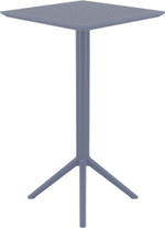 Стол пластиковый барный складной Siesta Contract Sky Folding Bar Table 60, темно-серый