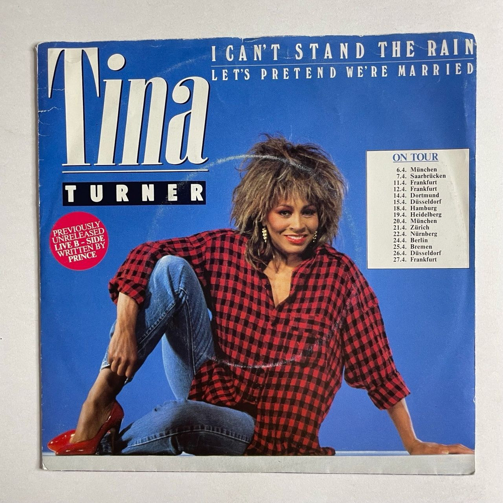 Винтажная виниловая пластинка LP Tina Turner I Can't Stand The Rain (Germany 1985) 7 дюймов, 45 RPM, Single