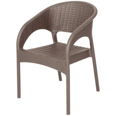 Кресло RATTAN Ola Dom серый 580х805мм