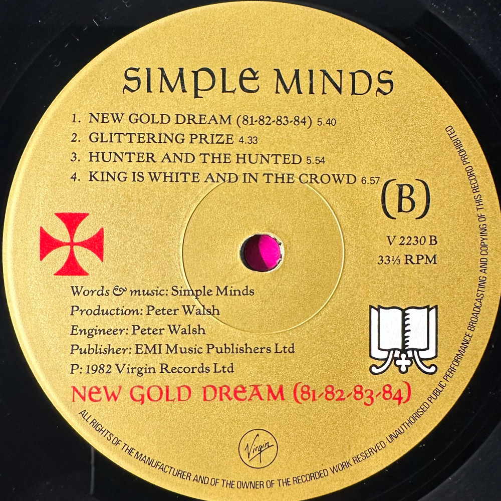 Simple Minds ‎– New Gold Dream (Англия 1982г.)