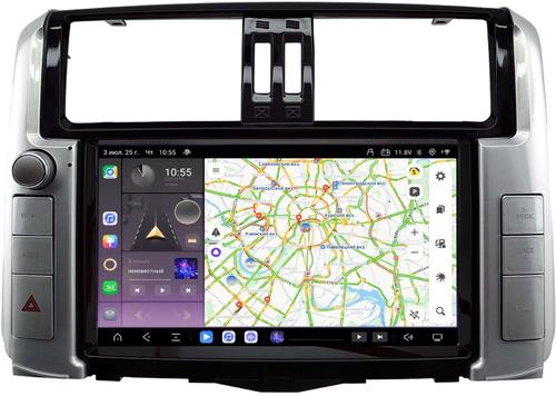 Магнитола для Toyota Land Cruiser Prado 150 2009-2013 (взамен 7" навигации) - Kuberg SF-9613-3 QLed+2K, Android 13, Быстрейшая, CarPlay, 4G SIM-слот