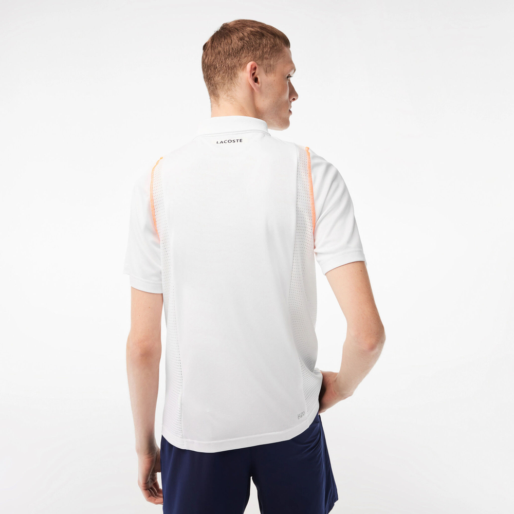 Мужское теннисное поло Lacoste Polo Men - White, Orange