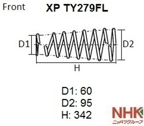 Пружина подвески NHK XPTY279FL