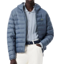 Мужская теннисная куртка Lacoste Water-Repellent Down Windbreaker - grey