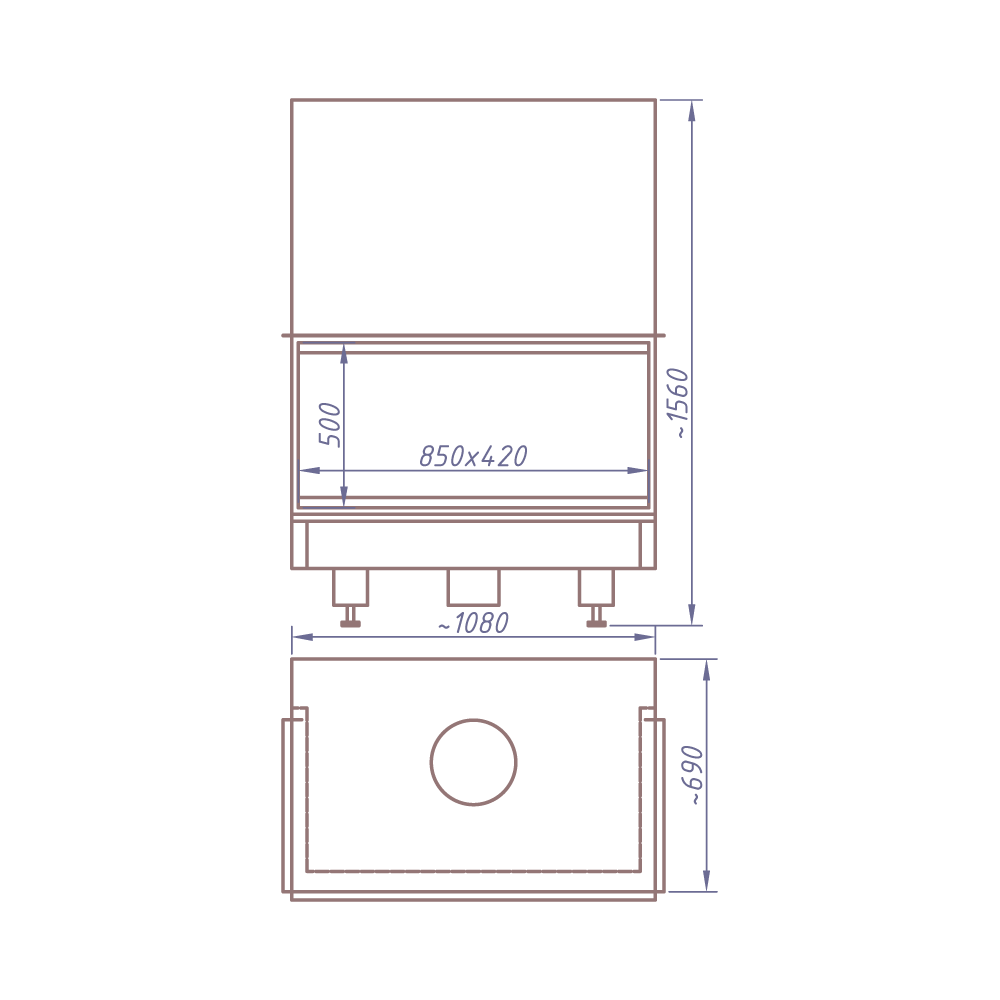 КАМИННАЯ ТОПКА 3VF 850B (STAV)