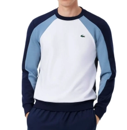 Мужская теннисная кофта Lacoste Sport Colour Block - navy blue/blue/white