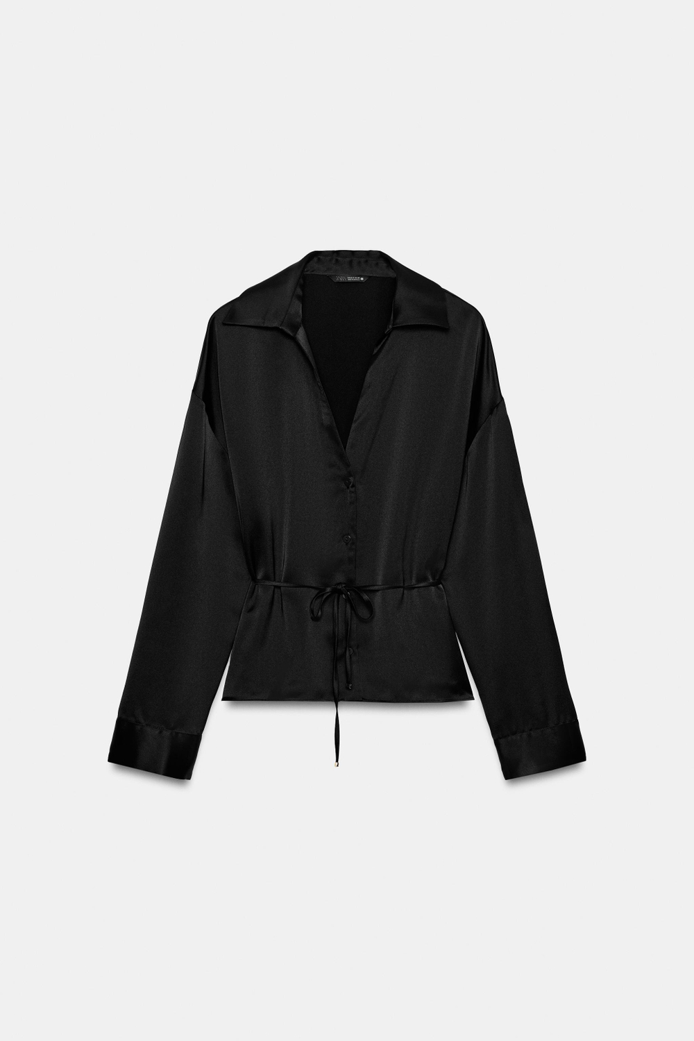 АТЛАСНАЯ РУБАШКА С РЕМНЕМ — ZARA