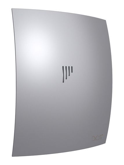 Вентилятор накладной BREEZE D100 обр.клапан серый металлик DICITI