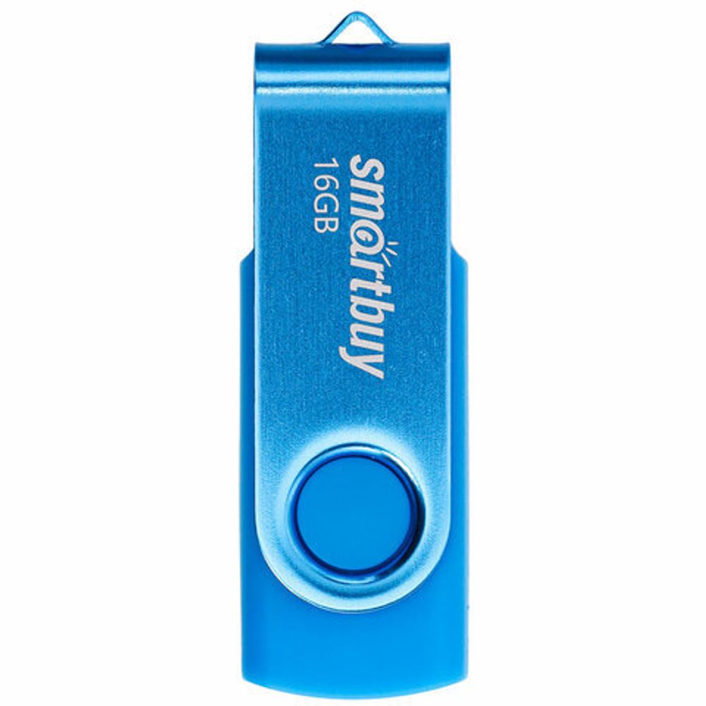 Флеш-диск 16 GB SMARTBUY Twist USB 2.0, синий, SB016GB2TWB