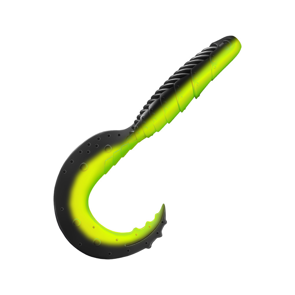 Приманка ZUB-HIBINA 140мм(5,5")-3шт, (цвет 033) черный верх-желтый низ