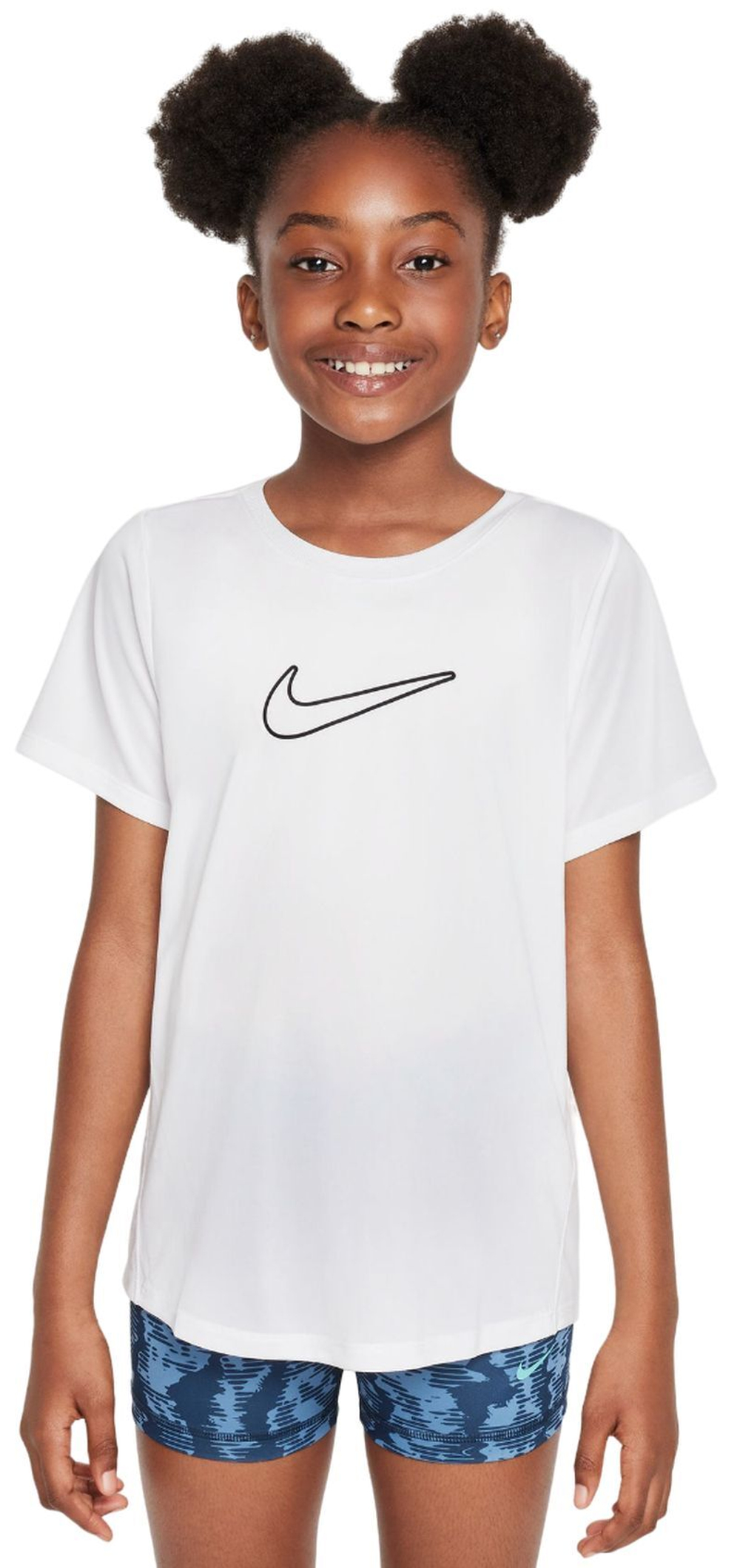 Футболка для девочки теннисная Nike Kids One Fitted Dri-Fit Short Sleeve - Размер L