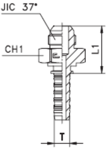 Фитинг DN 06 JIC (Ш) 1/2