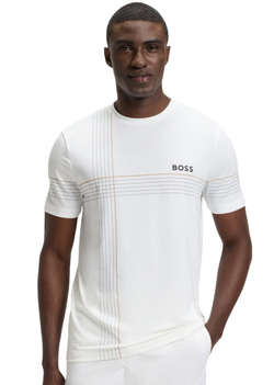 Мужская футболка BOSS Check Pro TOC Slim - bright white