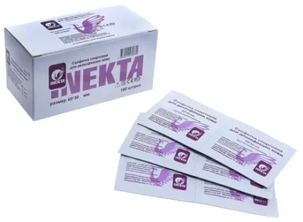Салфетки спиртовые 30*65 INEKTA (упаковка 100шт)