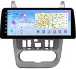 Магнитола для Renault Logan 1 / Sandero 1 / 2009-2014 - FarCar монитор 12.3" 2K QLED на Android 14, Быстрая, CarPlay, 4G SIM-слот