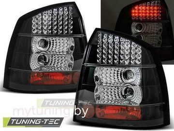Задние фонари Opel Astra G black led