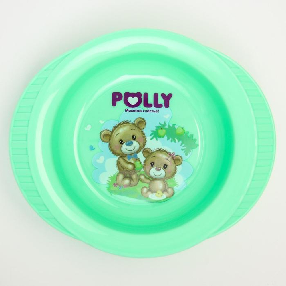 7048590 Набор посуды POLLY: кружка 0,2 л., тарелка на присоске, цвет МИКС