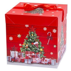 Коробка складная 22*22*22 Новогоднее ассорти