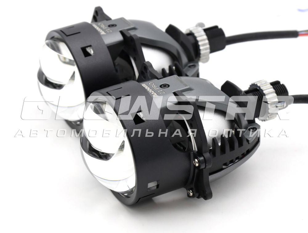 Билед модули Aozoom Z1 Pro Black King Kong Laser Original 3.0 дюйма, 2 чипа, 5500K, 12V, 55W/75W, крепление 3R и гаечное (комплект, 2шт)