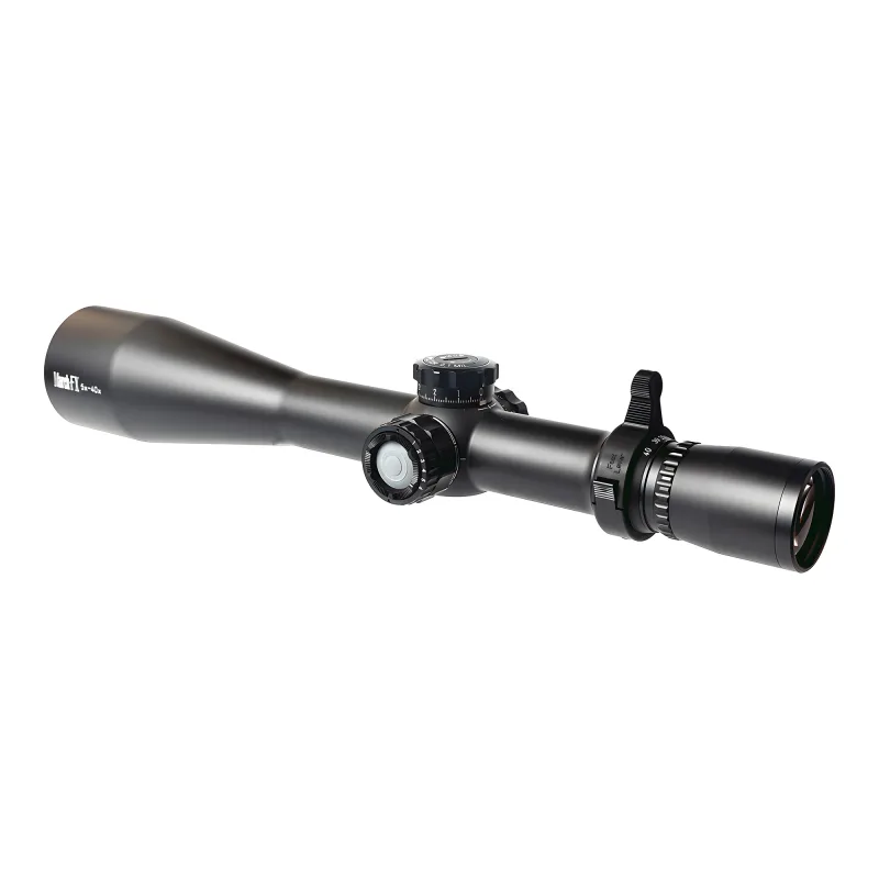 Прицел March-FX 5-40x56 FML-1 FFP, подсветка, 0.1Mil - общий вид сбоку с рычагом смены кратности